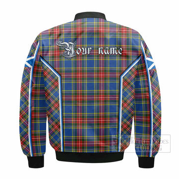 Bethune Tartan Crest Bomber Jacket Scotland Coat of Arm Flag Style - Tartan Vibes Clothing
