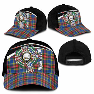 Bethune Tartan Crest Classic Cap Scottish Thistle Celtic Cross Alba Gu Brath