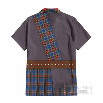 Bethune Tartan Crest Cotton Hawaiian Shirt Kilt Costume Style