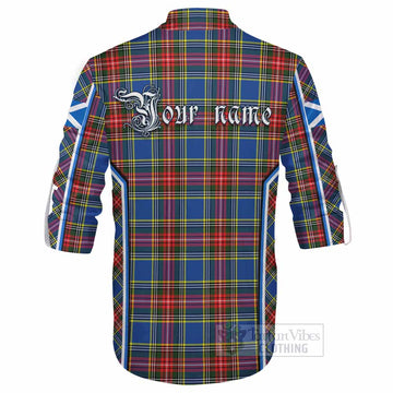 Bethune Tartan Crest Ghillie Kilt Shirt Scotland Coat of Arm Flag Style