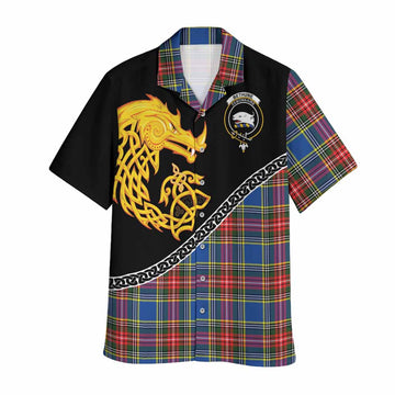 Bethune Tartan Crest Hawaiian Shirt Legendary Dragon Knot Half Style