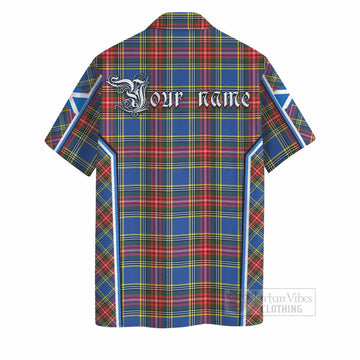 Bethune Tartan Crest Hawaiian Shirt Scotland Coat of Arm Flag Style