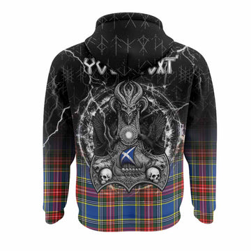Bethune Tartan Crest Hoodie Celtic Odin's Raven Legacy