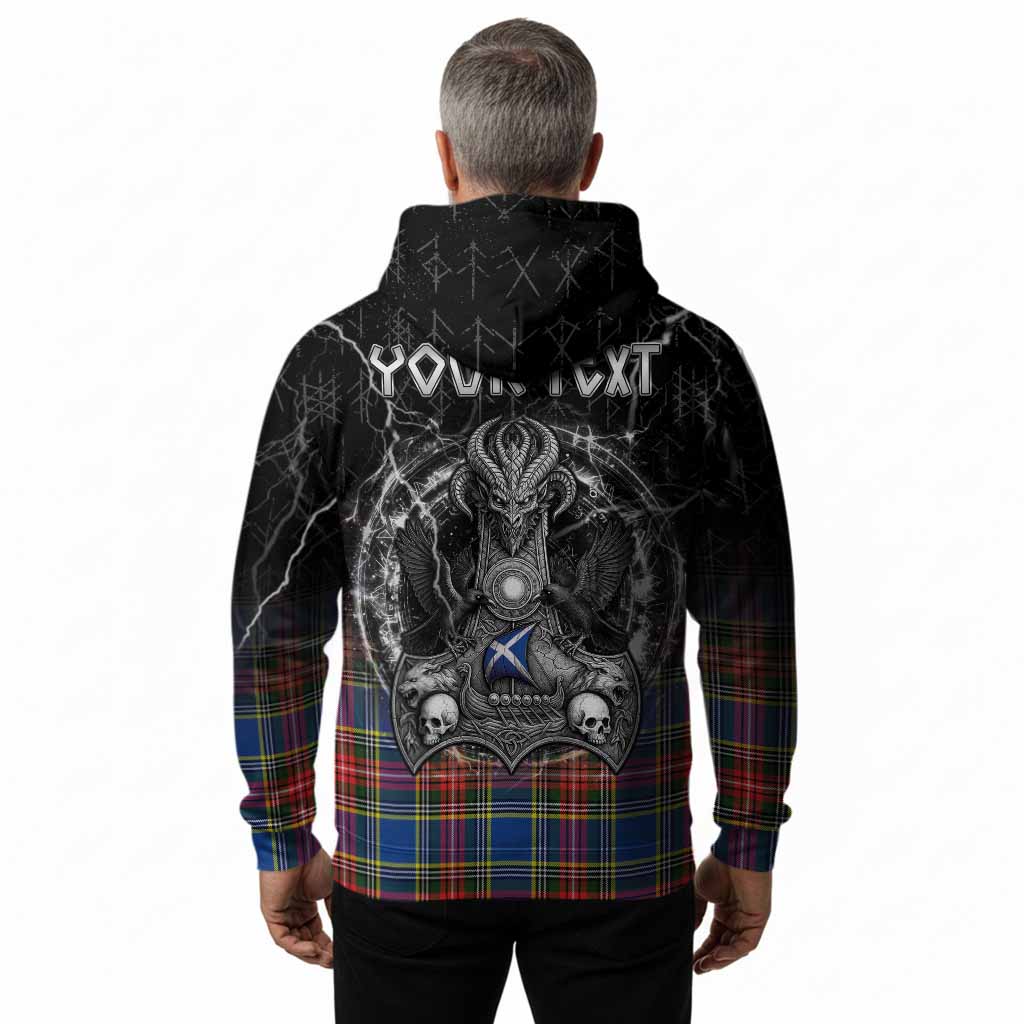 Bethune Tartan Crest Hoodie Celtic Odin's Raven Legacy