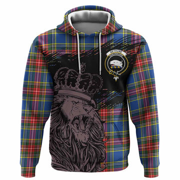 Bethune Tartan Crest Hoodie Crowned Lion Heritage Style