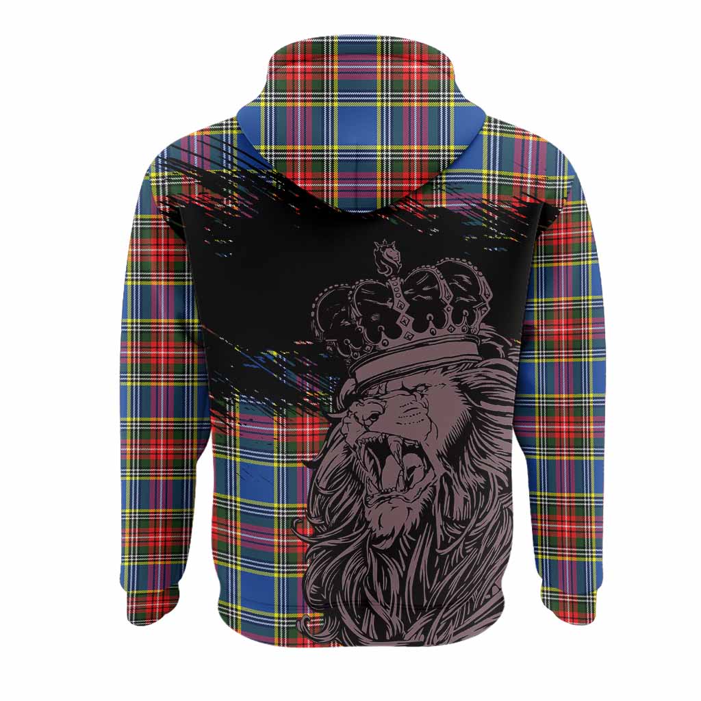 Bethune Tartan Crest Hoodie Crowned Lion Heritage Style