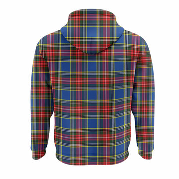Bethune Tartan Crest Hoodie Ferocious Lion Style