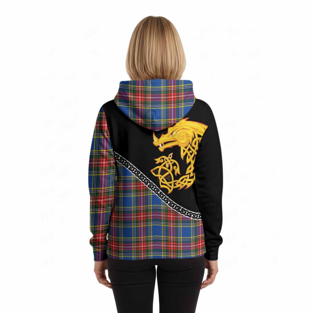 Bethune Tartan Crest Hoodie Legendary Dragon Knot Half Style
