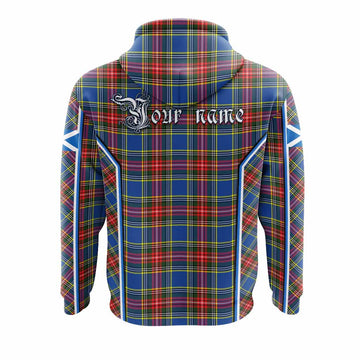 Bethune Tartan Crest Hoodie Scotland Coat of Arm Flag Style