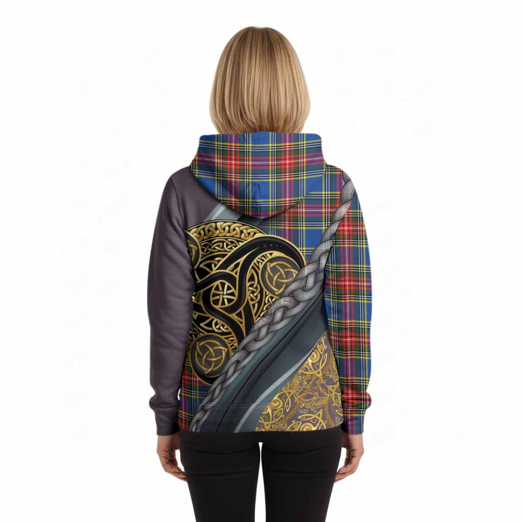 Bethune Tartan Crest Hoodie Scottish Triskele Celtic