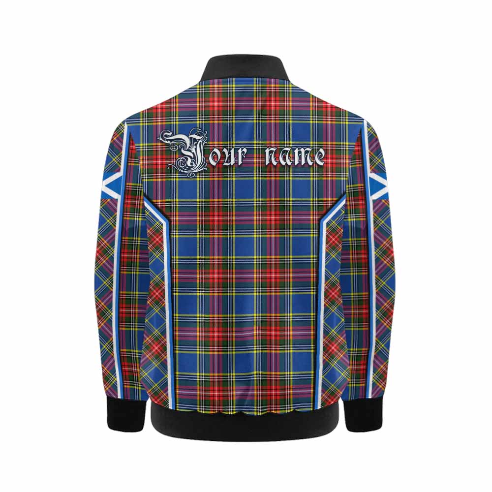 Bethune Tartan Crest Kid Bomber Jacket Scotland Coat of Arm Flag Style - Tartan Vibes Clothing