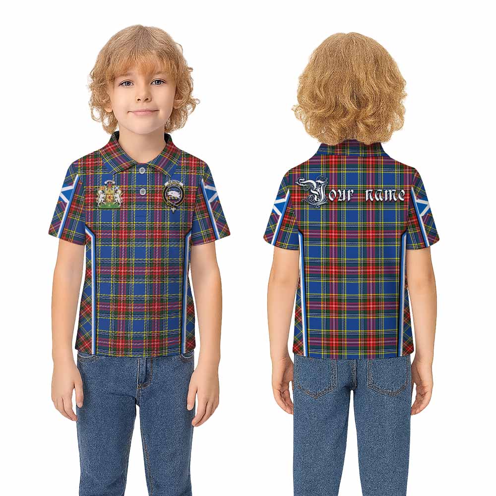 Bethune Tartan Crest Kid Polo Shirt Scotland Coat of Arm Flag Style - Tartan Vibes Clothing