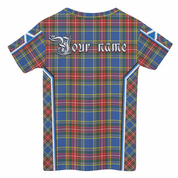 Bethune Tartan Crest Kid T-shirt Scotland Coat of Arm Flag Style - Tartan Vibes Clothing