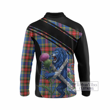 Bethune Tartan Crest Long Sleeve Button Shirts Scottish Lion Rampant Thistle