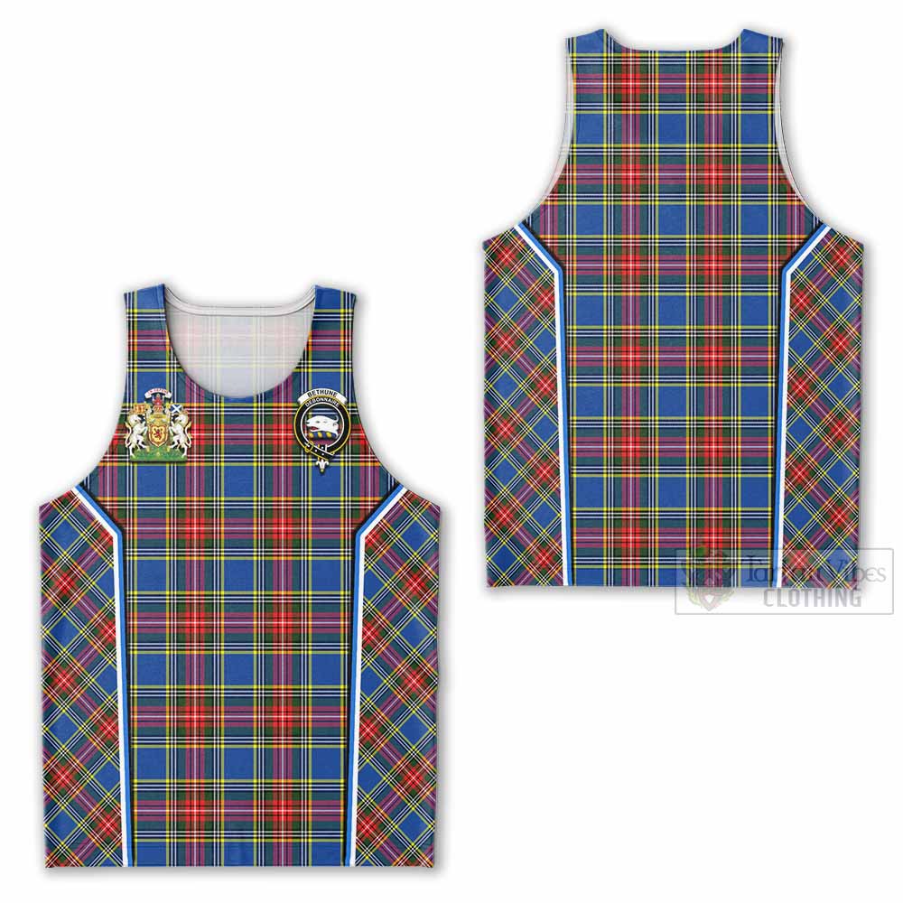Bethune Tartan Crest Men Tank Top Scotland Coat of Arm Flag Style - Tartan Vibes Clothing