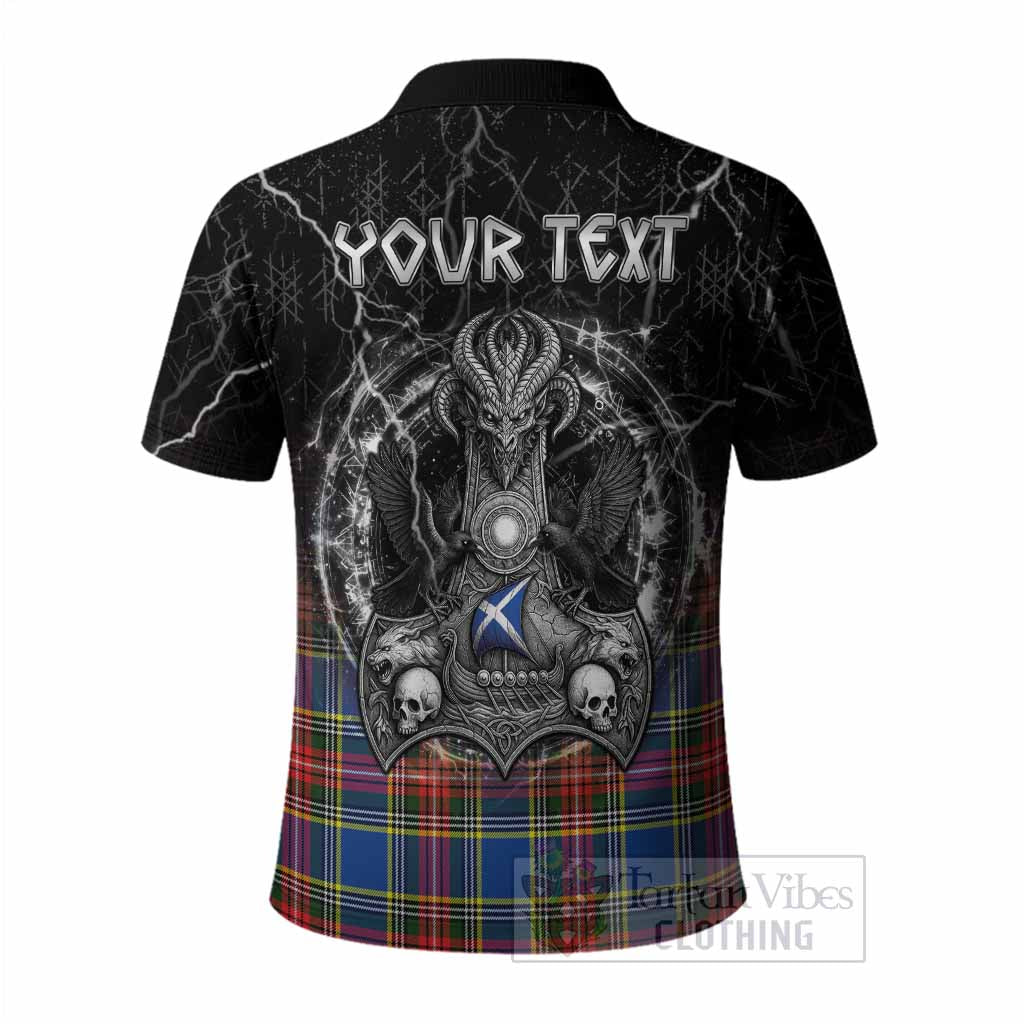 Bethune Tartan Crest Polo Shirt Celtic Odin's Raven Legacy