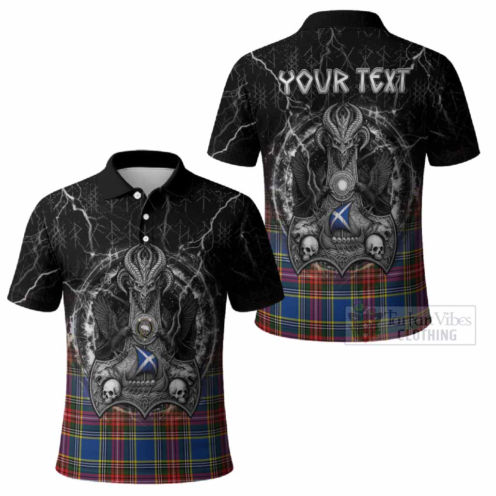 Bethune Tartan Crest Polo Shirt Celtic Odin's Raven Legacy
