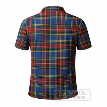 Bethune Tartan Crest Polo Shirt Ferocious Lion Style