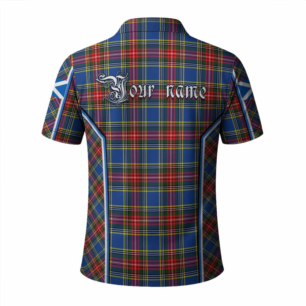 Bethune Tartan Crest Polo Shirt Scotland Coat of Arm Flag Style - Tartan Vibes Clothing