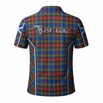 Bethune Tartan Crest Polo Shirt Scotland Coat of Arm Flag Style - Tartan Vibes Clothing