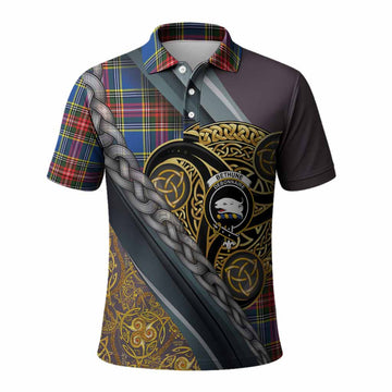 Bethune Tartan Crest Polo Shirt Scottish Triskele Celtic
