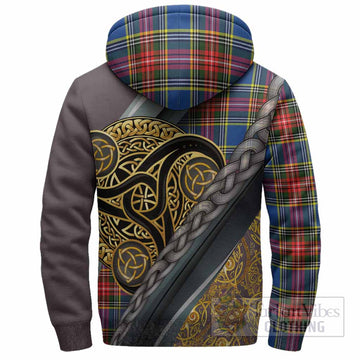 Bethune Tartan Crest Sherpa Hoodie Scottish Triskele Celtic