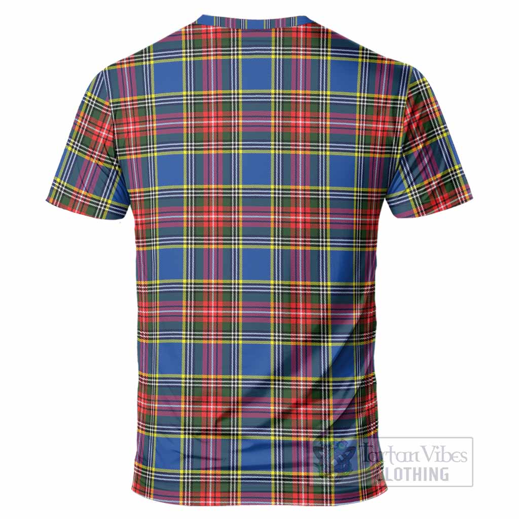 Bethune Tartan Crest T-Shirt Ferocious Lion Style