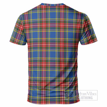 Bethune Tartan Crest T-Shirt Ferocious Lion Style