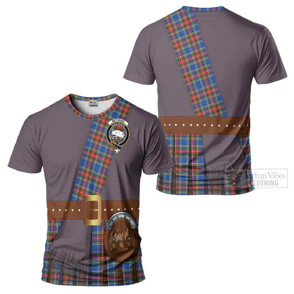 Bethune Tartan Crest T-Shirt Kilt Costume Style
