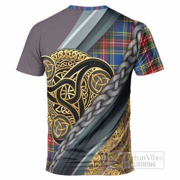 Bethune Tartan Crest T-Shirt Scottish Triskele Celtic