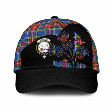 Bethune Tartan Family Crest Classic Cap Scotland Thistle Floral Flag Style