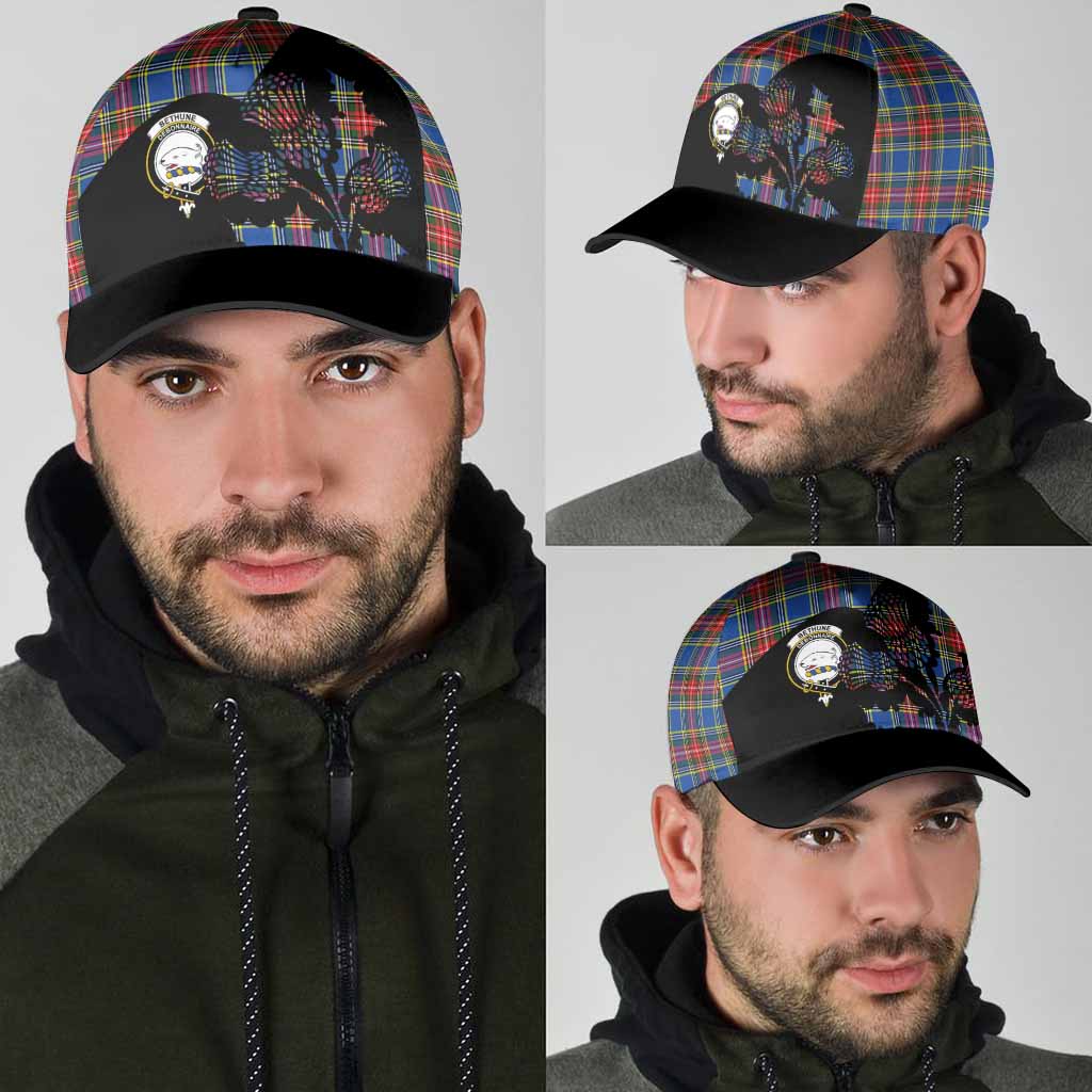 Bethune Tartan Family Crest Classic Cap Scotland Thistle Floral Flag Style