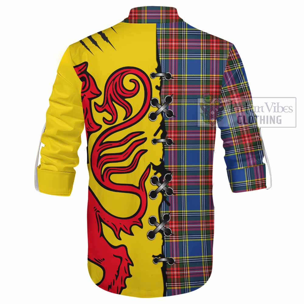 Bethune Tartan Family Crest Ghillie Kilt Shirt Lion Rampant Honor - Tartan Vibes Clothing