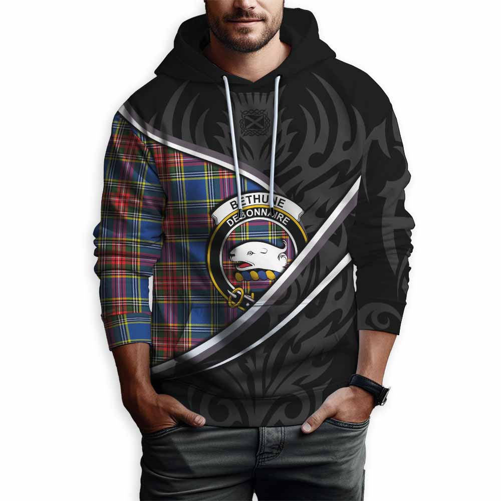 Bethune Tartan Family Crest Hoodie Celtic Scottish Thistle Floral - Tartan Vibes Clothing