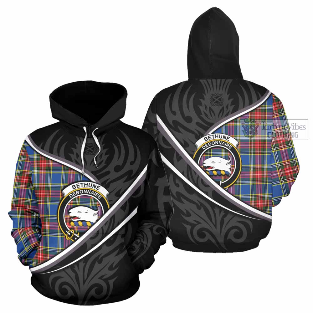 Bethune Tartan Family Crest Hoodie Celtic Scottish Thistle Floral - Tartan Vibes Clothing