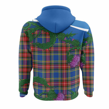 Bethune Tartan Family Crest Hoodie Thistle in Minimalism
