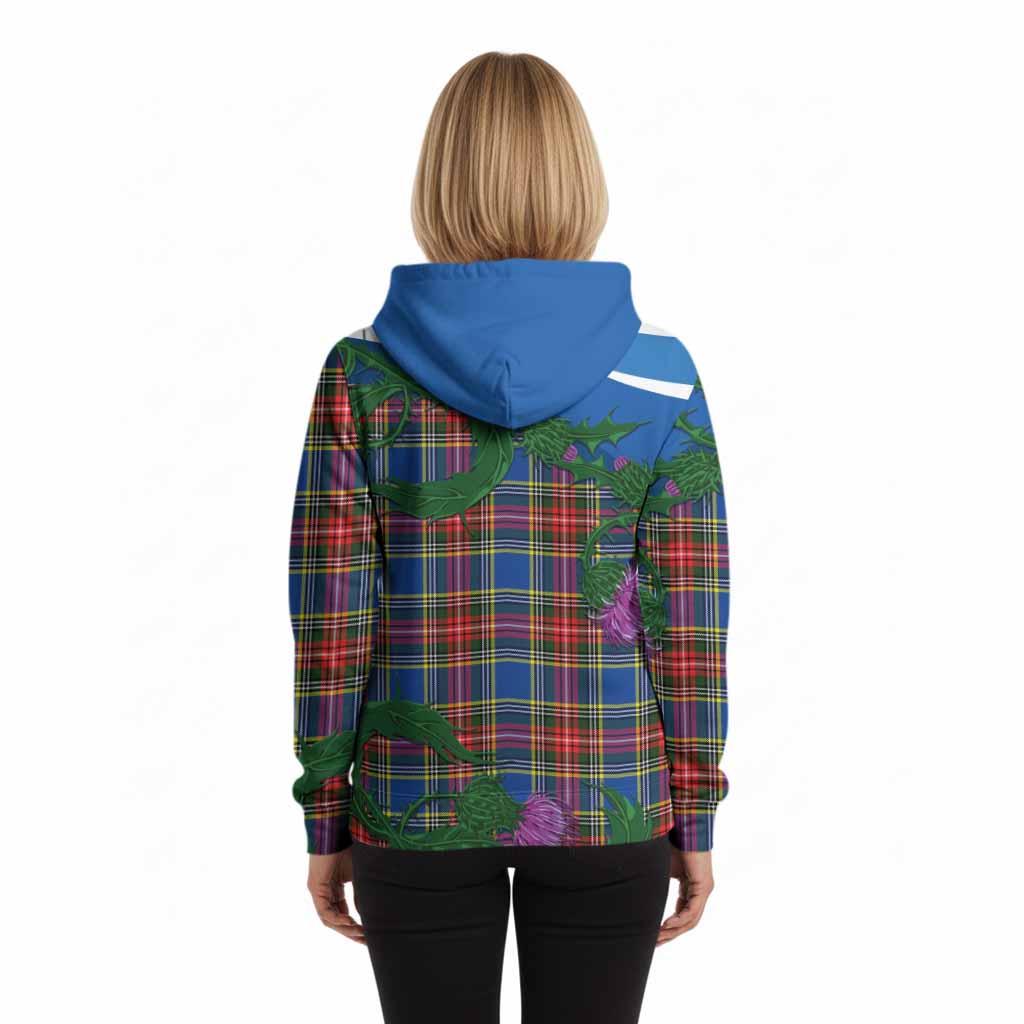 Bethune Tartan Family Crest Hoodie Thistle in Minimalism