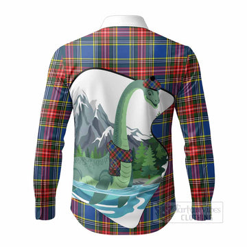 Bethune Tartan Family Crest Long Sleeve Button Shirts Nessie Scottish Loch Ness Monster