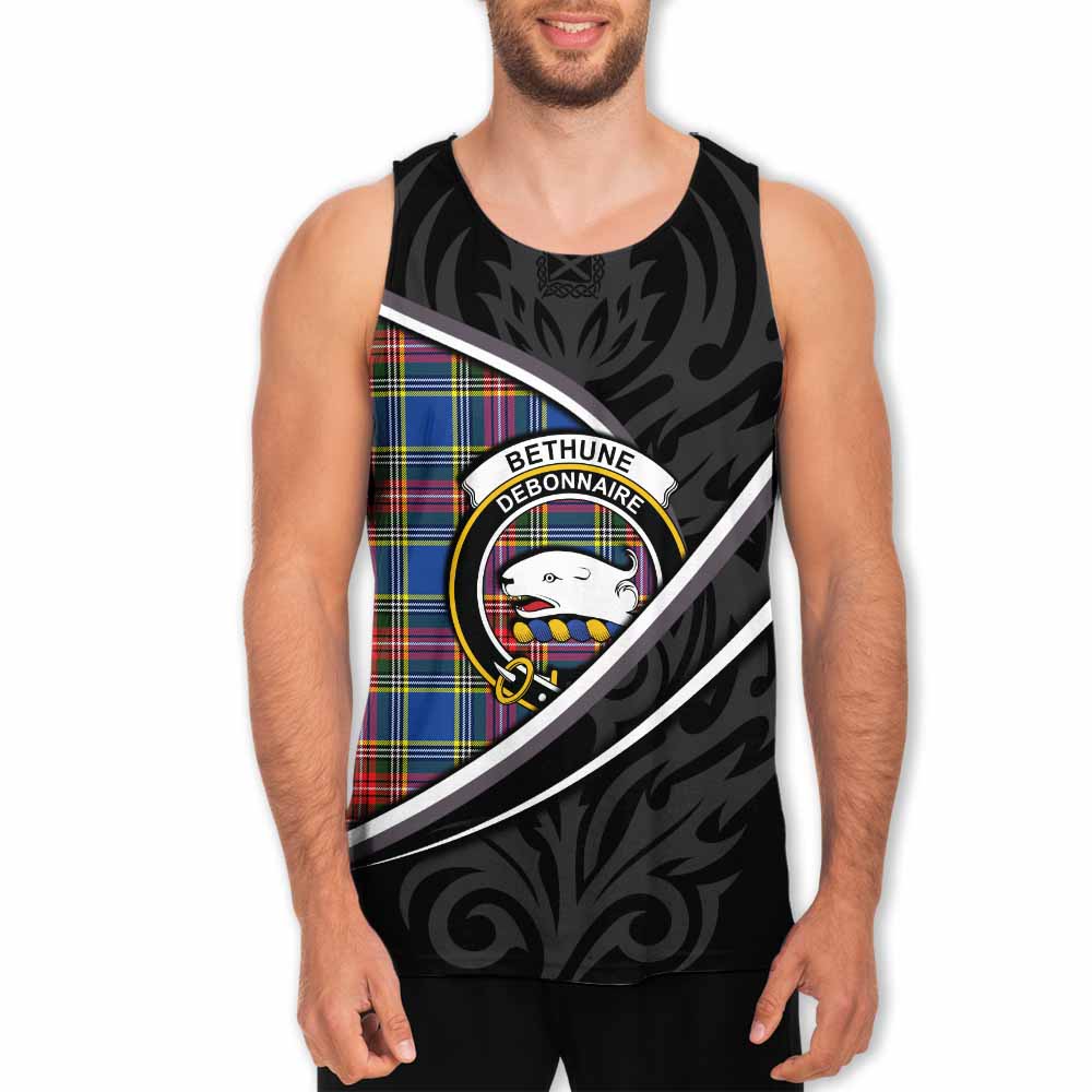 Bethune Tartan Family Crest Men Tank Top Celtic Scottish Thistle Floral - Tartan Vibes Clothing