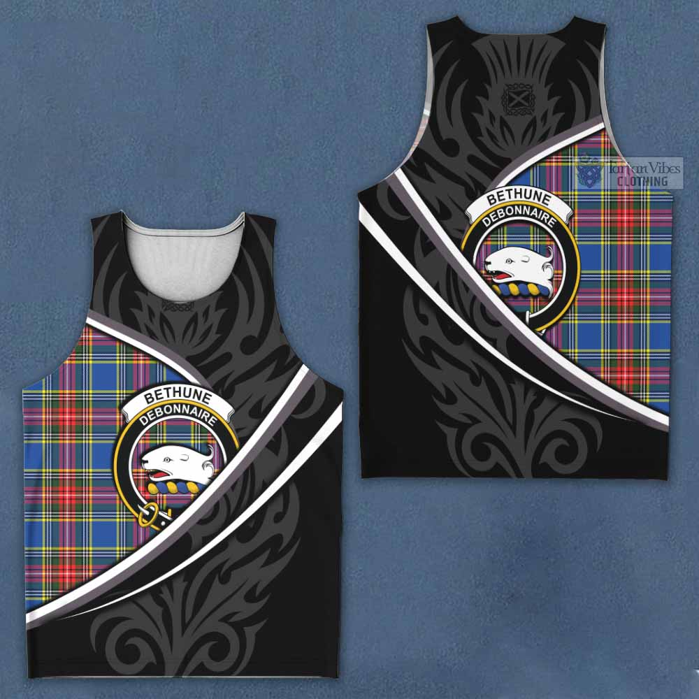 Bethune Tartan Family Crest Men Tank Top Celtic Scottish Thistle Floral - Tartan Vibes Clothing