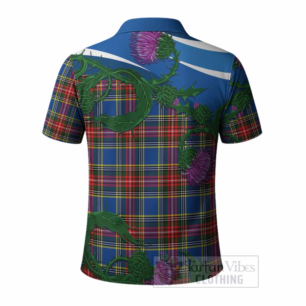 Bethune Tartan Family Crest Polo Shirt Thistle in Minimalism