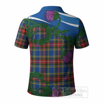 Bethune Tartan Family Crest Polo Shirt Thistle in Minimalism