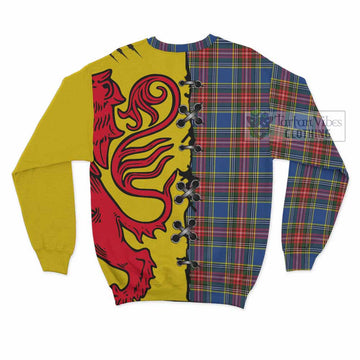 Bethune Tartan Family Crest Sweatshirt Lion Rampant Honor