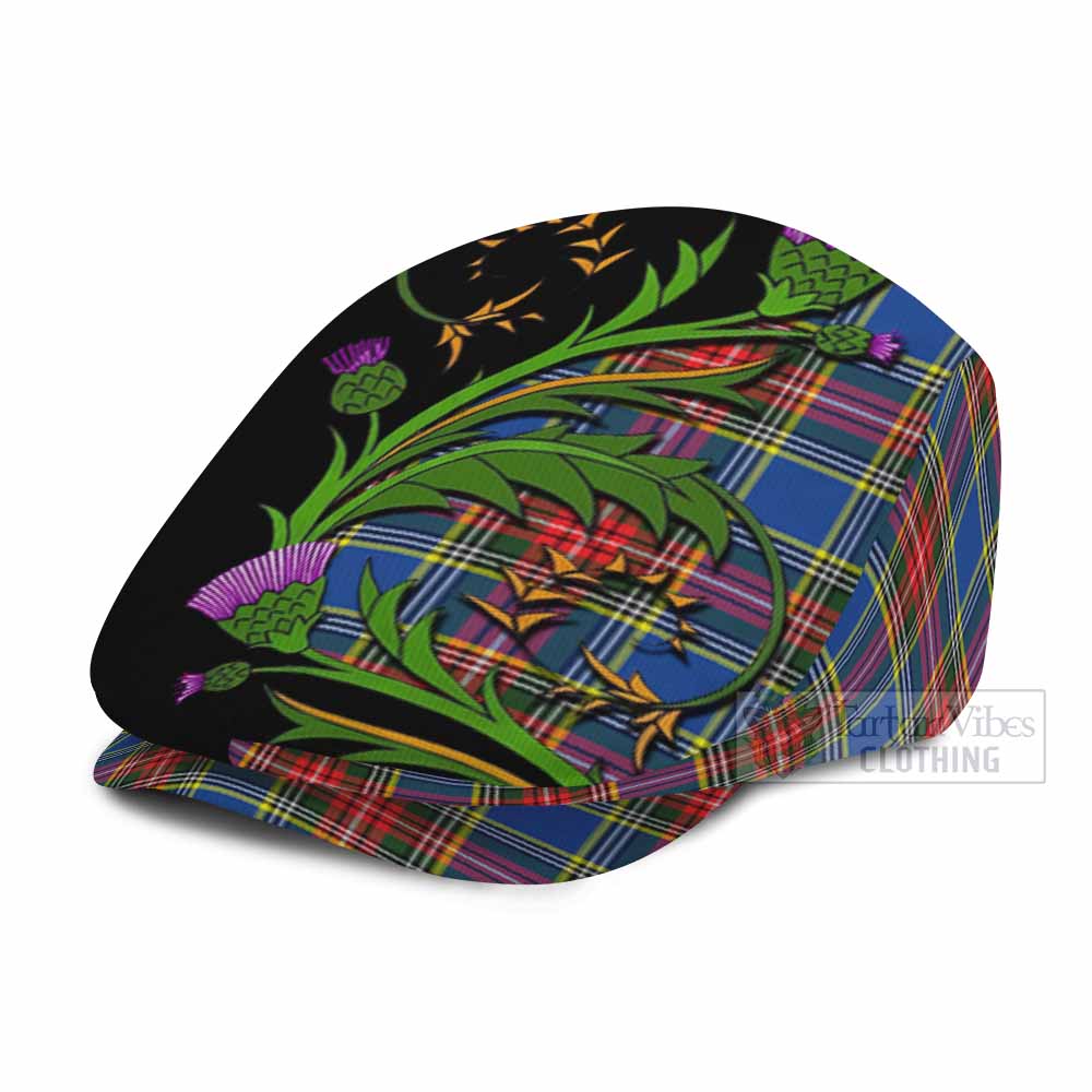 Bethune Tartan Flat Cap, Jeff Cap Scottish Thistle Pride Heritage Art - Tartan Vibes Clothing