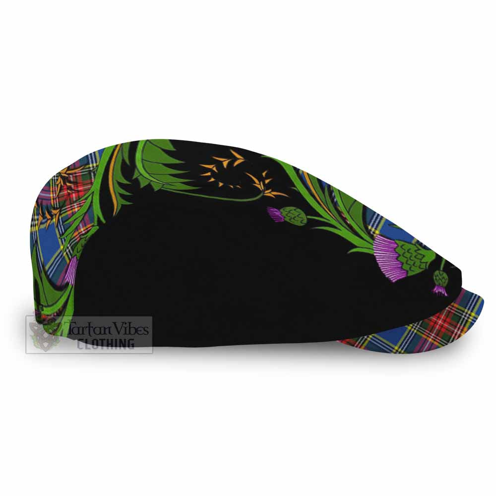 Bethune Tartan Flat Cap, Jeff Cap Scottish Thistle Pride Heritage Art - Tartan Vibes Clothing