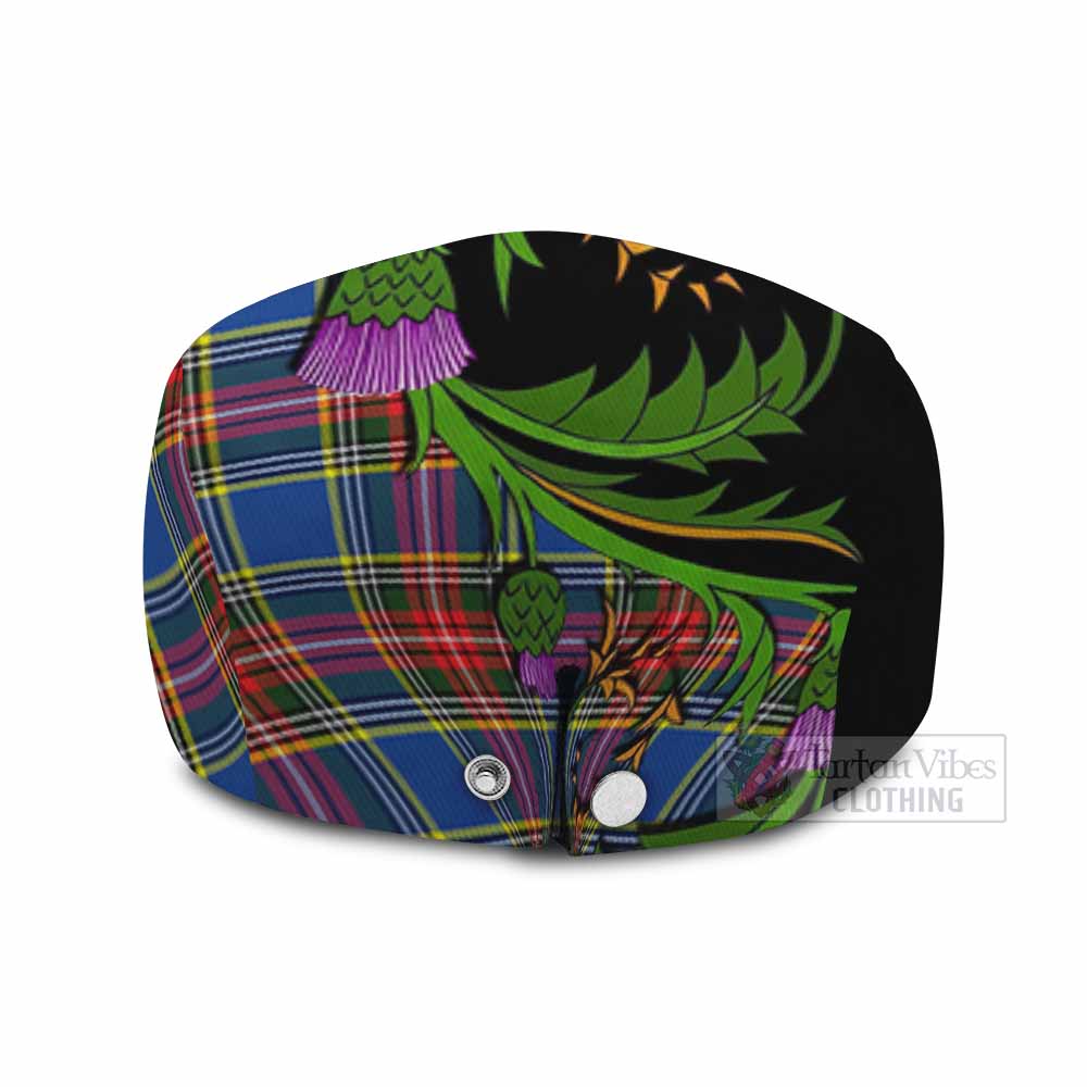 Bethune Tartan Flat Cap, Jeff Cap Scottish Thistle Pride Heritage Art - Tartan Vibes Clothing