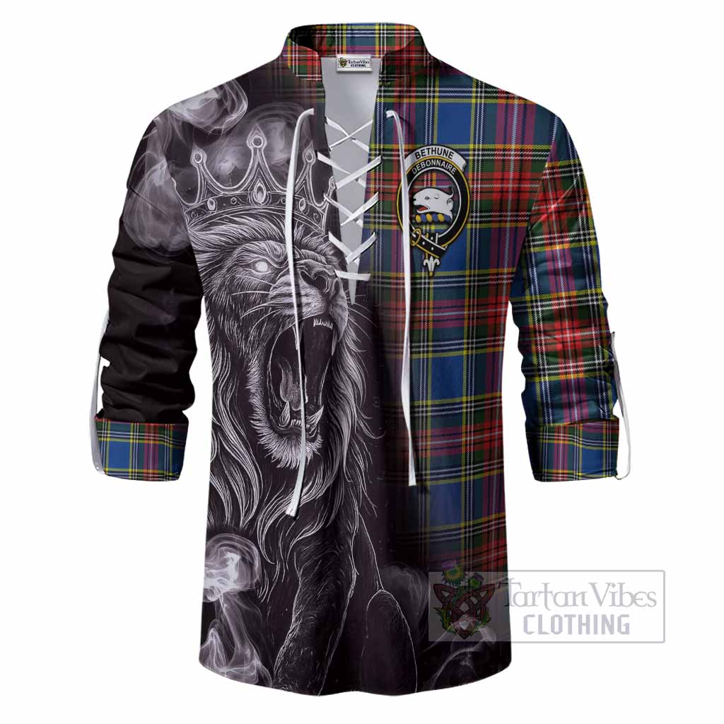Bethune Tartan Ghillie Shirt Roaring Lion Heritage