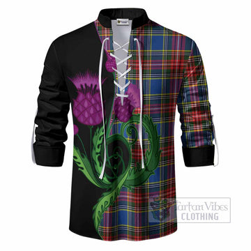 Bethune Tartan Ghillie Shirt Traditional Scottish Thistle