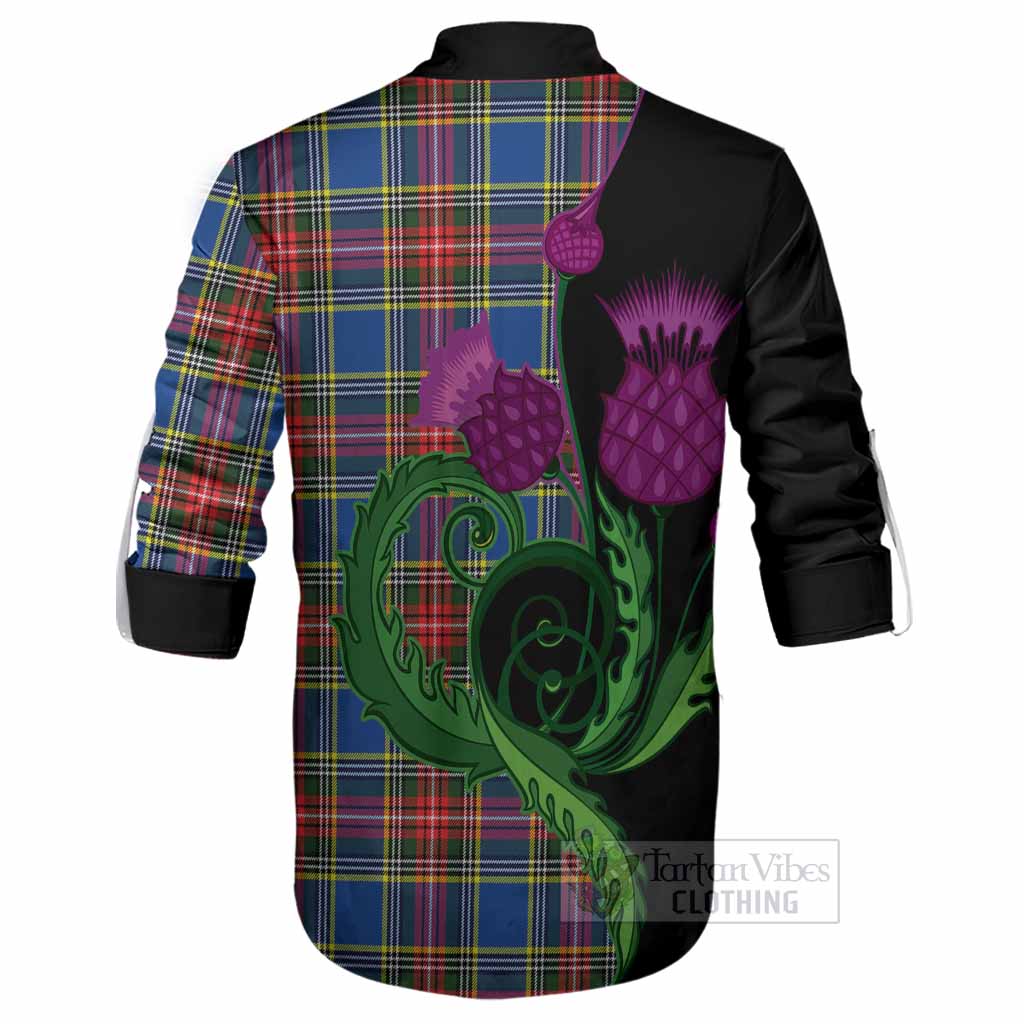 Bethune Tartan Ghillie Shirt Traditional Scottish Thistle
