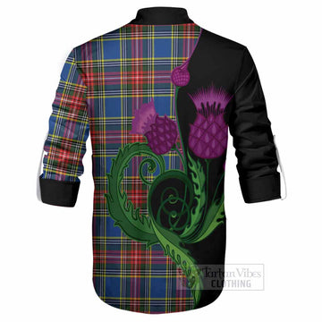 Bethune Tartan Ghillie Shirt Traditional Scottish Thistle
